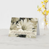 Witte Bloemen Grote kleindochter Afstuderen Kaart (Gele Bloem)