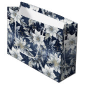 Witte bloemen & Holly bessen Groot Cadeauzakje (Voorkant Gekanteld)