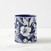 Witte bloemen mok (Midden)