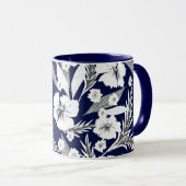 Witte bloemen mok (Voorkant rechts)
