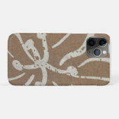 Witte bloemen op bruin Case-Mate iPhone case (Achterkant (horizontaal))