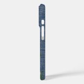 Witte bloemen op denim Case-Mate iPhone case (Achterkant / Links)
