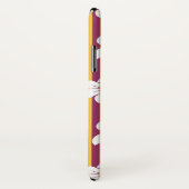 Witte bloemen op een gestreepte achtergrond Case-Mate iPhone case (Achterkant / rechts)