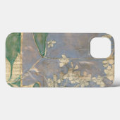 Witte bloemen op Newsprint Achtergrond Case-Mate iPhone Case (Achterkant (horizontaal))