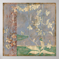 Witte bloemen op Newsprint Achtergrond