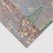 Witte bloemen op Newsprint Achtergrond Tissuepapier (Detail)