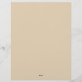 Witte bloemen op Tan Letterhead Briefhoofd (Achterkant)