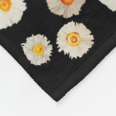 Witte Bloemen Patroon Fleece Deken (Hoek)