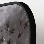 Witte bloemen pickleball paddle (Links Detail)