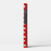 Witte bloemen rood Case-Mate iPhone case (Achterkant / Links)