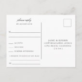 Witte Bloemen Sage Groene Bruiloft RSVP Song Aanvr Uitnodiging Briefkaart (Achterkant)