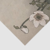 Witte bloemen van Eugene Grasset Tissuepapier (Detail)