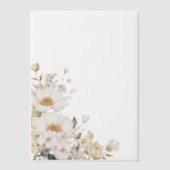 Witte bloemen vellum uitnodigingen (Voorkant)