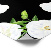 Witte Bloemen Viering Van Het Leven Poster (Hoek)