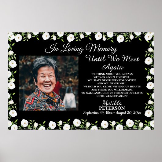 Witte Bloemen Viering Van Het Leven Poster (Voorkant)