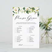 Witte Bloemen Wat Zit Er In Je Tas Shower Kaart (Staand voorkant)