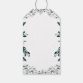 Witte Bloemen Waterverf Bruiloft Cadeaulabel (Achterkant)