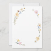 Witte Bloemen Waterverf Bruiloft Kaart (Achterkant)