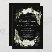 Witte Bloemen Wedding Springs Kaart (Voorkant / Achterkant)