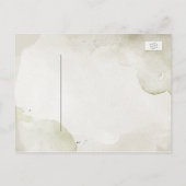 Witte Bloemen Zachte  Save the Date Aankondigingskaart (Achterkant)