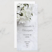 Witte bloemenbruid boeket kerk bruiloft programma (Voorkant / Achterkant)