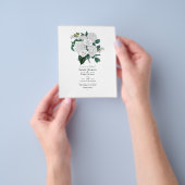 Witte bloemenbruiloft flyer (Hand)