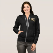 Witte bloemendesign Dames hoodie (Voorkant volledig)