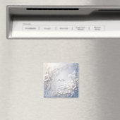 Witte bloemenmagneet magneet (Insitu (Vaatwasser))