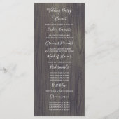 Witte bloemenpompoen herfst bruiloft programma's (Achterkant)