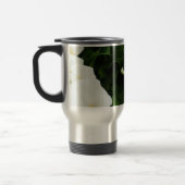 Witte bloemenroestvrijstalen reizen / pendelaar Mo Reisbeker (Links)