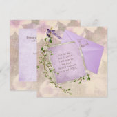 witte bloemetjesbranche op trouwbenodigdheden kaart (Voorkant / Achterkant)