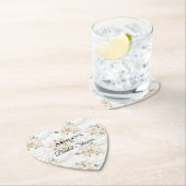 Witte Bloemige Boho Bruidsborrel Kartonnen Onderzetters (Insitu)