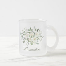 Witte bloemige bruidsmeisje cadeau