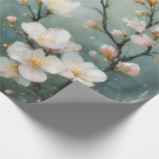 Witte bloemige brunch aquarel cadeaupapier