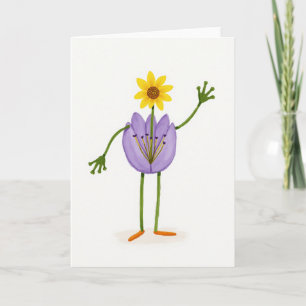 Witte Bloemkaart Kaart