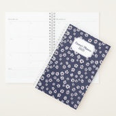 Witte bloemplanner met blauwe achtergrond | custom planner (Display)