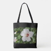 Witte bloempuzzel draagtas (Achterkant)