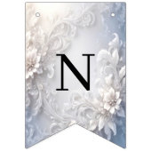 Witte Bloemrijke Bunting Vlag Vlaggetjes (Derde vlag)