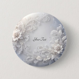 Witte Bloemrijke Button