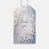 Witte Bloemrijke Gift Label Cadeaulabel (Achterkant)