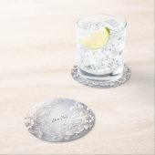 Witte Bloemrijke Papier Onderzetter (Insitu)