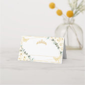 Witte bloemvlinders Quinceañera 16e verjaardag (Voorkant)