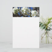 Witte bloesem Clusters Spring Flowering Pear Tree Briefpapier (Staand voorkant)