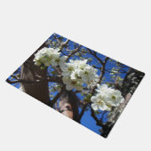 Witte bloesem Clusters Spring Flowering Pear Tree Deurmat (Schuin)