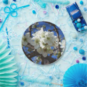 Witte bloesem Clusters Spring Flowering Pear Tree Papieren Bordje (Feest)