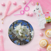 Witte bloesem Clusters Spring Flowering Pear Tree Papieren Bordje (Feest)