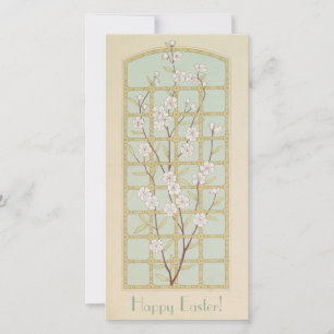 witte bloesem Happy Easter pergola Feestdagenkaart