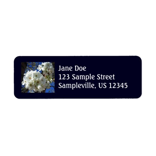 Witte bloesem I Ornamental Pear Tree Etiket (Voorkant)