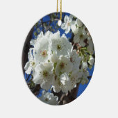Witte bloesem I Ornamental Pear Tree Keramisch Ornament (Rechts)
