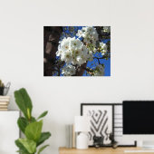 Witte bloesem I Ornamental Pear Tree Poster (Thuiskantoor)